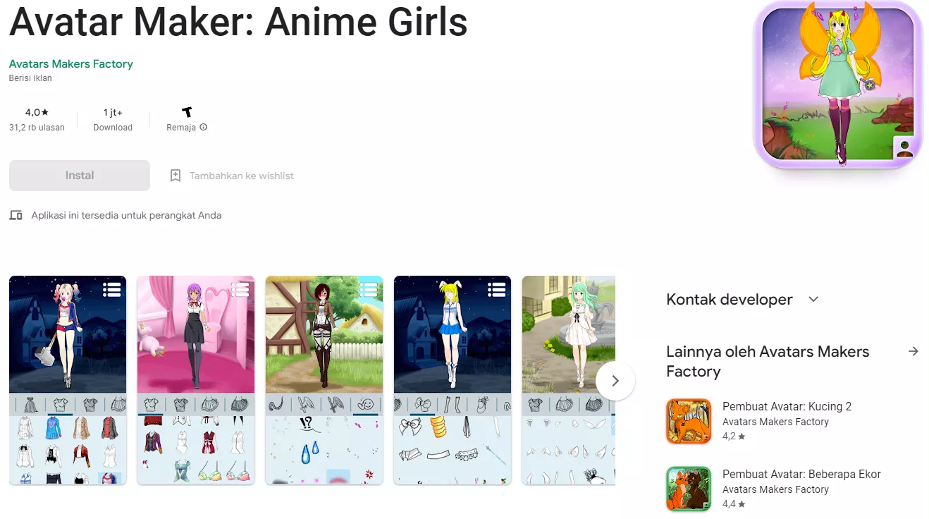 Avatar Maker: Anime Girls